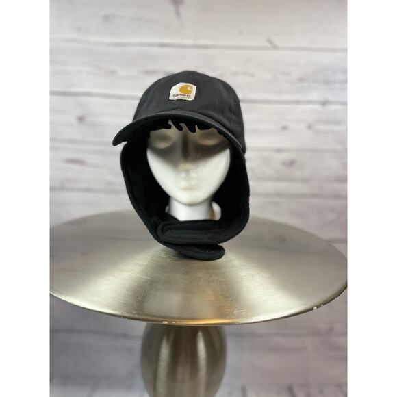 Carhartt Other - Carhartt Insulated Five Panel Ear Flap Trapper Hat Black L/XL Winter Cap